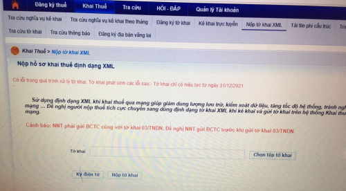 tờ khai có hiệu lực đến tháng 12/2021