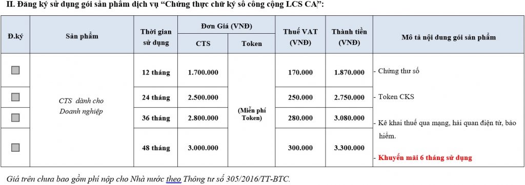 Chữ ký số LCS CA - Chữ ký số giá rẻ