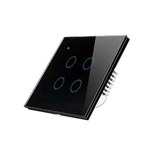 CÔNG TẮC WIFI TUYA 2 NÚT - MẶT KÍNH - VUÔNG - VIỀN VÀNG