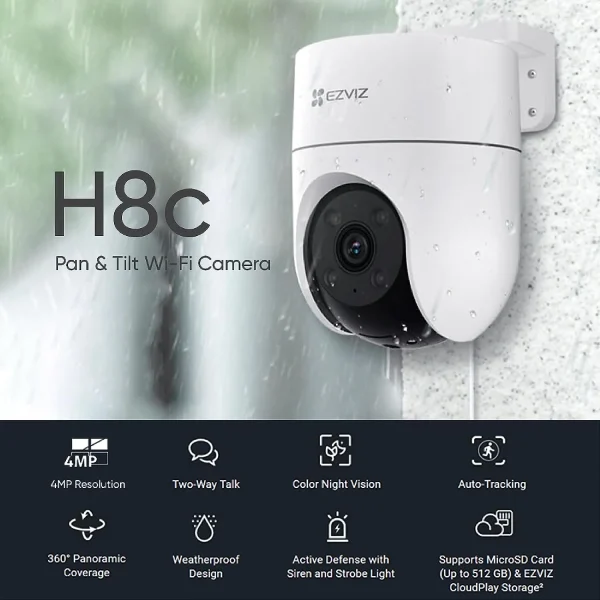 CAMERA WIFI EZVIZ H8C PRO 2K+ - CS-H8c-R200-1J4WKFL - Hình ảnh 3