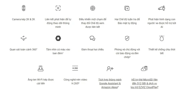 CAMER WIFI EZVIZ H9C 6MP - CAMERA 2 MẮT EZVIZ - Hình ảnh 8