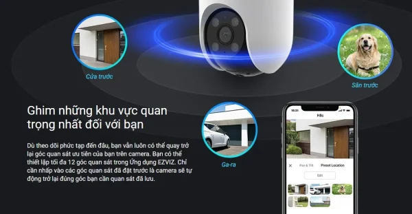 CAMERA WIFI EZVIZ H8C 2K - CS-H8C-R100-1J4WKFL - Hình ảnh 4