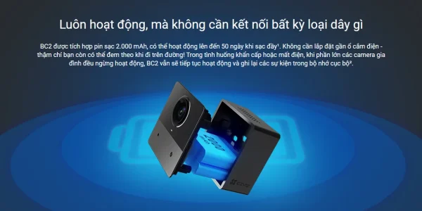 CAMERA WIFI DÙNG PIN EZVIZ BC2 - CS-BC2-A0-2C2WPFB - Hình ảnh 5