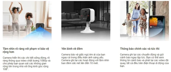 CAMERA WIFI EZVIZ H1C 2MP - CS-H1C-R100-1G2WF - Hình ảnh 5