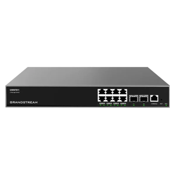 GWN7811 SWITCH LAYER-3 8 CỔNG GIGABIT 2 CỔNG SFP+