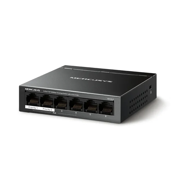 SWITCH POE MERCUSYS MS106LP - 4 PORT POE+ - Hình ảnh 5