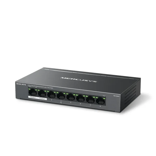 SWITCH POE MERCUSYS MS108GP - 7 PORT POE+ GIGABIT
