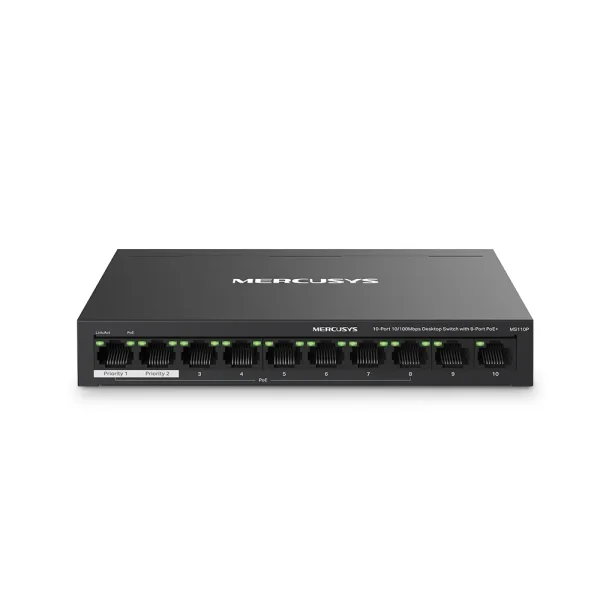 SWITCH POE MERCUSYS MS110P - 8 PORT POE+