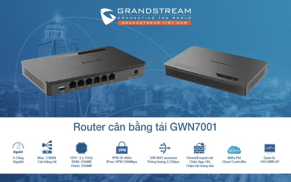 CÂN BẰNG TẢI GRANDSTREAM GWN7001 - 70 USER - Hình ảnh 2
