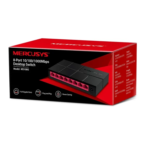 SWITCH MERCUSYS MS108G - 8 PORT GIGABIT - Hình ảnh 2