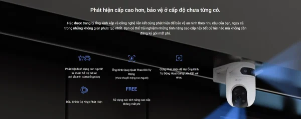 CAMER WIFI EZVIZ H9C 6MP - CAMERA 2 MẮT EZVIZ - Hình ảnh 4