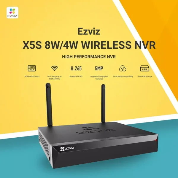 ĐẦU GHI HÌNH EZVIZ X5S 4W CS-X5S-R100-4W - 4 KÊNH KHÔNG DÂY - Hình ảnh 4