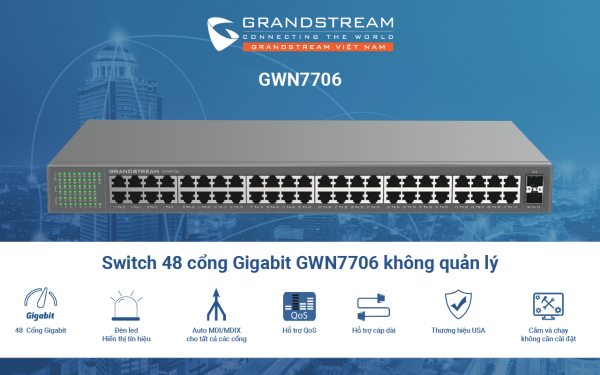 SWITCH GRANDSTREAM GWN7706 48PORT GIGABIT - Hình ảnh 2