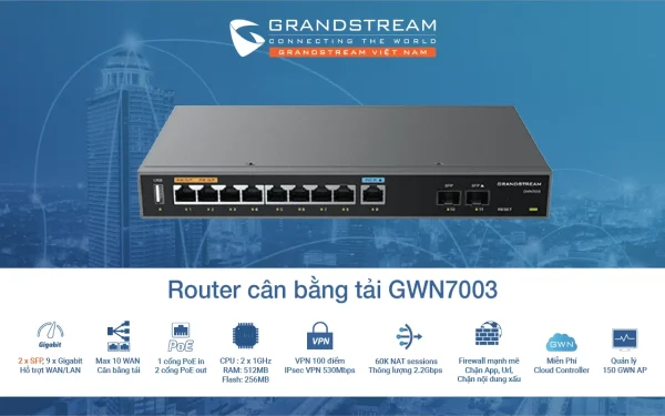 CÂN BẰNG TẢI GRANDSTREAM GWN7003 - 150 USER - Hình ảnh 3